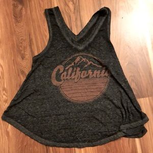 Black sleeveless athletic tank top